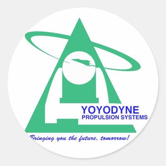 Yoyodyne Propulsion T-shirt Ronde Sticker (Voorkant)