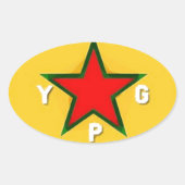 YPG LOGO 4 OVALE STICKER (Voorkant)