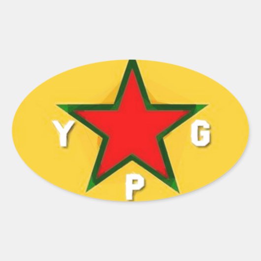 YPG LOGO 4 OVALE STICKER (Voorkant)