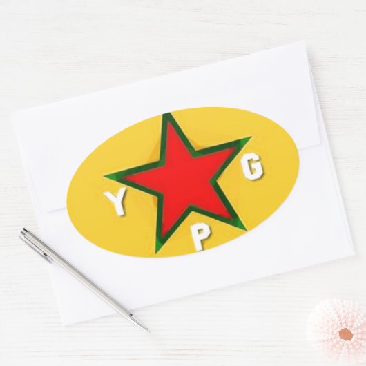 YPG LOGO 4 OVALE STICKER (Envelop)