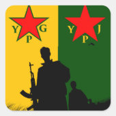 ypg-ypj vierkante sticker (Voorkant)
