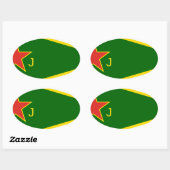 YPJ-vlag Ovale Sticker (Vel)