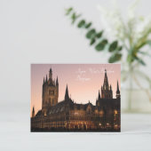 Ypres Cloth Hall, België bij nacht Briefkaart (Staand voorkant)