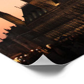 Ypres Cloth Hall, België bij nacht Poster (Hoek)