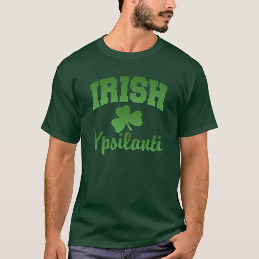 Ypsilanti Irish Dames Black T-Shirt (Voorkant)