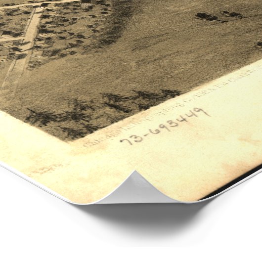 Ypsilanti Michigan 1868 Antiek Panoramische Kaart Poster (Hoek)