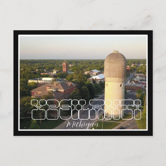 Ypsilanti Michigan Aerial City Uitzicht Briefkaart (Voorkant)