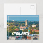 Ypsilanti Michigan Aerial City Uitzicht Briefkaart (Voorkant / Achterkant)