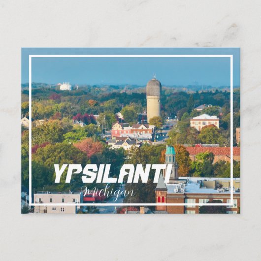 Ypsilanti Michigan Aerial City Uitzicht Briefkaart (Voorkant)