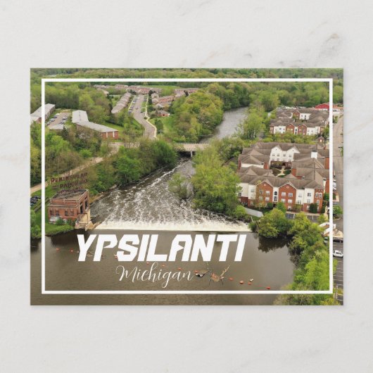 Ypsilanti Michigan Dam Briefkaart (Voorkant)