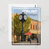 Ypsilanti Michigan Depot Town Briefkaart (Voorkant / Achterkant)