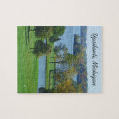 Ypsilanti Michigan Golf Course op Lake Trees Legpuzzel (Horizontaal)