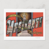 Ypsilanti, Michigan - Grote Letter-scènes Briefkaart (Voorkant)