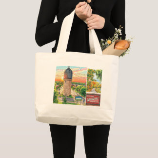Ypsilanti, Michigan handgetekende vector kunst Grote Tote Bag