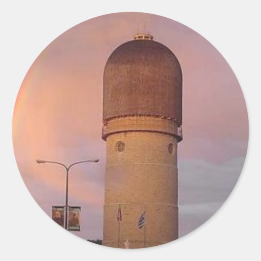 Ypsilanti Water Tower Ronde Sticker (Voorkant)