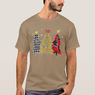 yqQG Leopard Faith Merry Xmas kerstboom Chris T-shirt