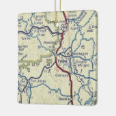 Yreka CA Map Keramisch Ornament (Links)
