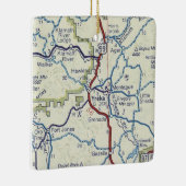 Yreka CA  Map Keramisch Ornament (Rechts)