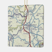 Yreka CA  Map Keramisch Ornament (Links)