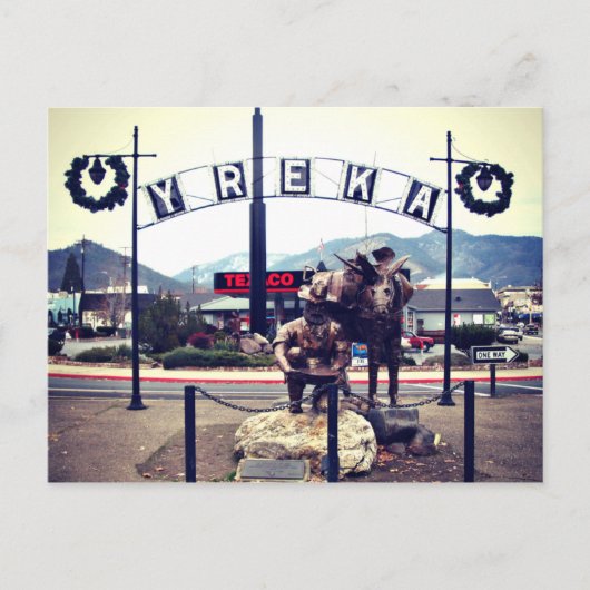 Yreka Miner Statue Briefkaart (Voorkant)