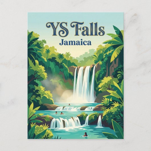 YS Falls Jamaica Briefkaart (Voorkant)