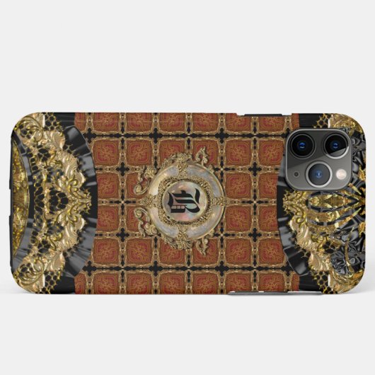 Ysabeau Gothic Baroque Style Beauful Monogram Case-Mate iPhone Case (Achterkant (horizontaal))