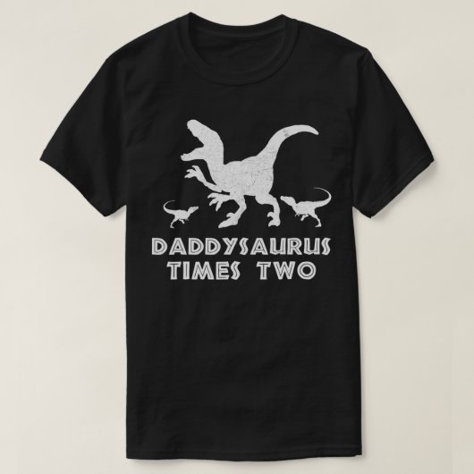 YSAURUS TIMES TWEE tweelingen vader vader Kinder d T-shirt (Design voorkant)
