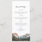 YSEMITE National Park Skyline Waterverf Wedding Menu (Voorkant)