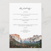 YSEMITE National Park Skyline Waterverf Wedding Menu (Voorkant)