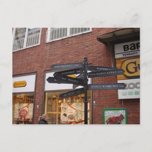 Ystad Zweden Briefkaart (Voorkant)