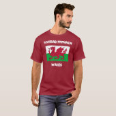 Ystrad Mynach, Wales met Welsh flag T-shirt (Voorkant volledig)