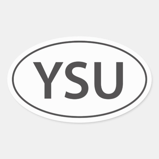 YSU Euro-Decal Ovale Sticker (Voorkant)