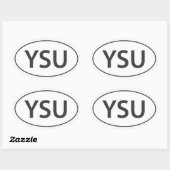 YSU Euro-Decal Ovale Sticker (Vel)
