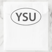 YSU Euro-Decal Ovale Sticker (Tas)