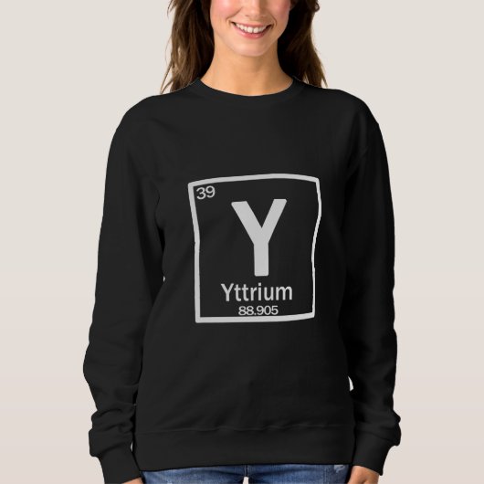 Yttrium Y chemisch element Trui (Voorkant)