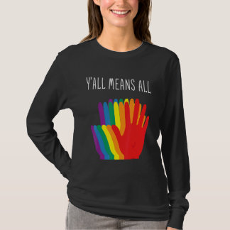 YU2019ALL betekent alle regenboogharten vlag LGBT  T-shirt