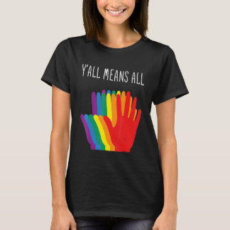 YU2019ALL betekent alle regenboogharten vlag LGBT T-shirt