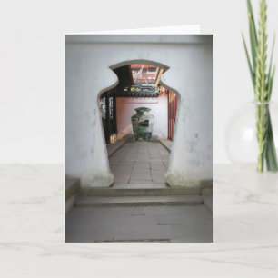 Yu Garden Doorway - Shanghai, China - Wenskaart Kaart