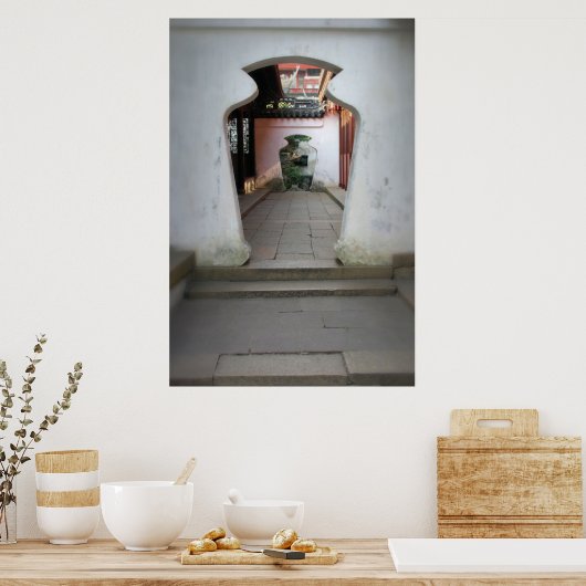 Yu Gardens - Shanghai, China - Poster met dubbele (Keuken)