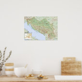 YU mapa hrvatski Poster (Keuken)