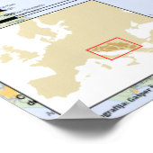 YU mapa hrvatski Poster (Hoek)