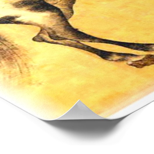 "Yuan dynasty, 1347-paarden en -groom" Poster (Hoek)