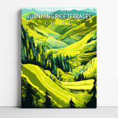 Yuanyang Rice Terraces China Travel Poster Canvas