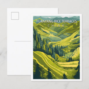 Yuanyang Rice Terrassen China Reizen Briefkaart