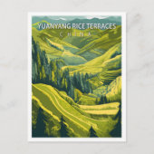 Yuanyang Rice Terrassen China Reizen Briefkaart (Voorkant)