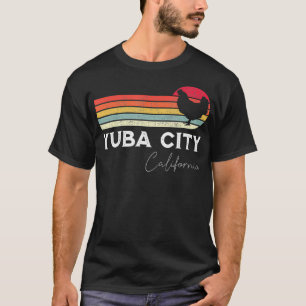 Yuba City Californië Retro Kippenliefhebber Souven T-shirt