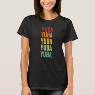 Yuba County Californië Regenboogtekst T-shirt