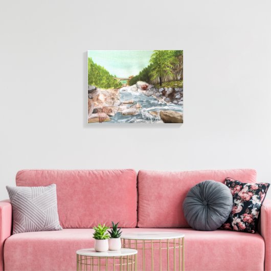 YUBA RIVER 3 CANVAS AFDRUK (Insitu (Woonkamer))