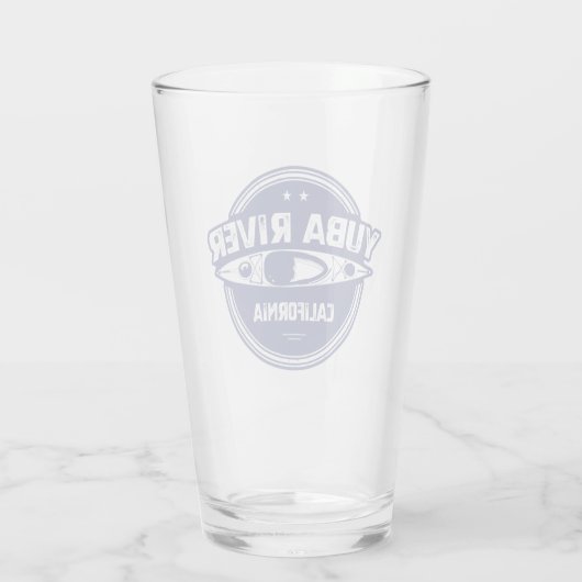 Yuba River California Kayaking Glas (Achterkant)