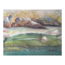 YUBA RIVER, WATERVERF POSTER
